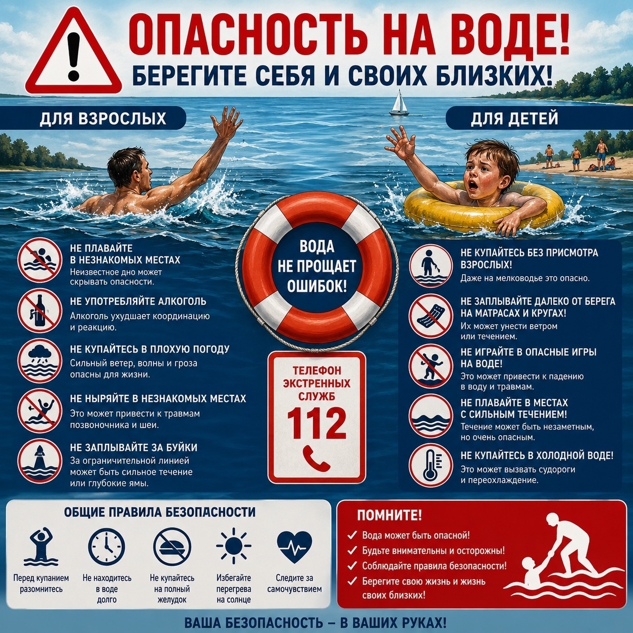 Безопасность на воде в летний период